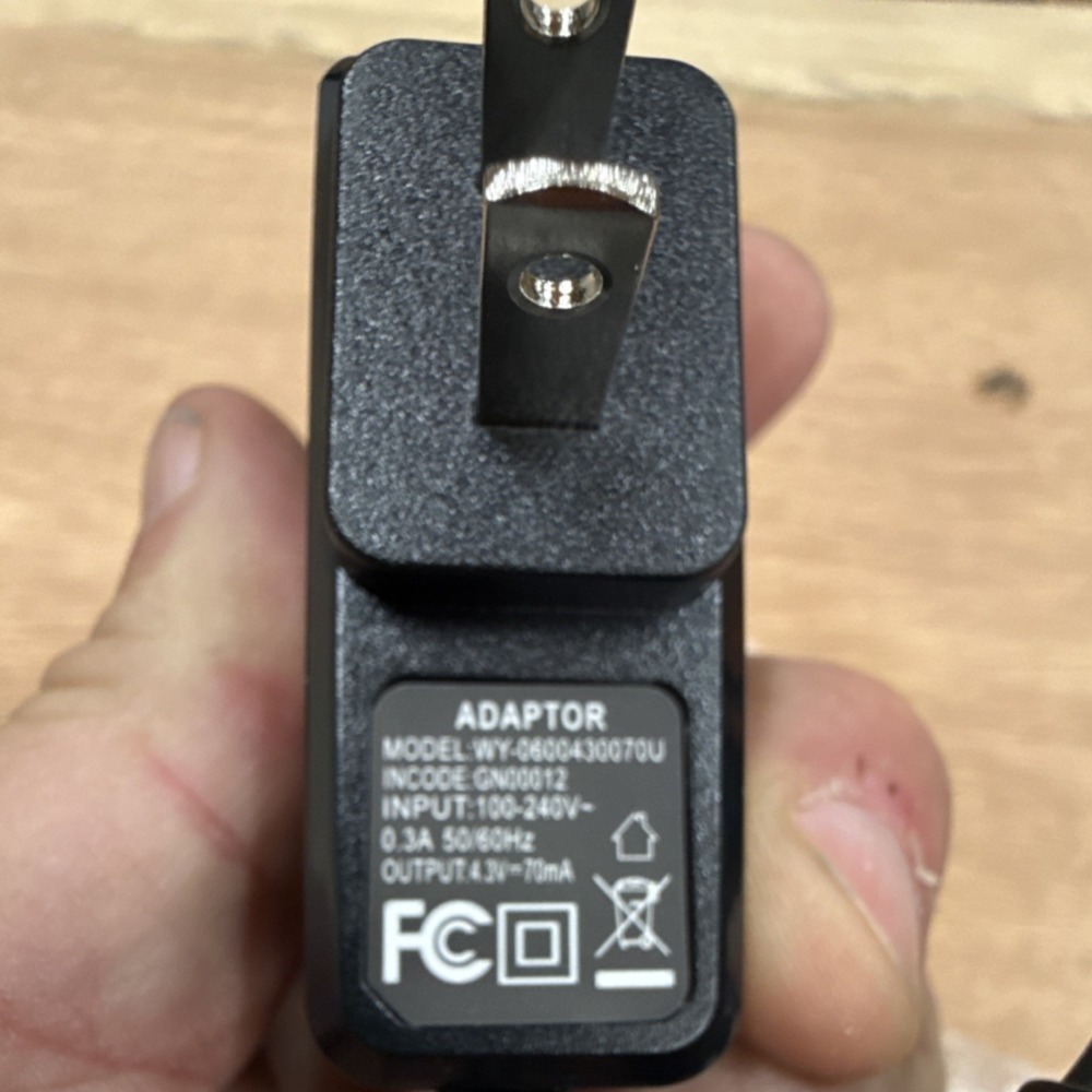 NICPOWER 4.3V AC/DC Adapter Black 2-Pin WY-0600430070U NP00197-F - Picture 4 of 8